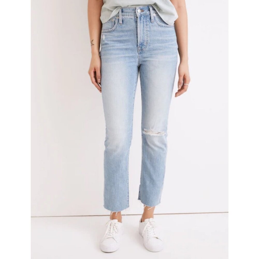 Madewell The Perfect Vintage Jean in Coney Wash: Destroyed Edition